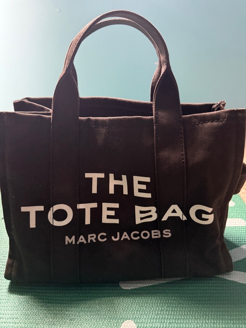 Marc Jacobs Black Canvas Tote Bag with White Logo
